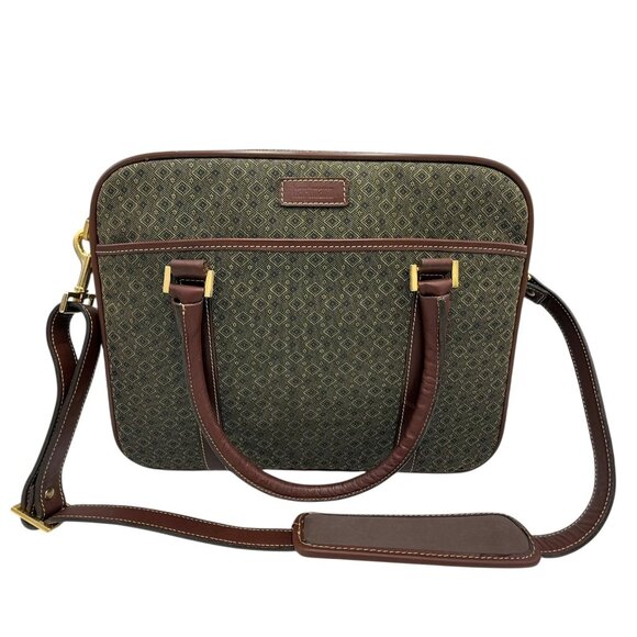 Hartmann Wings Diamond Jacquard Duffle Weekender Tote Carry On Luggage Leather - Picture 1 of 16